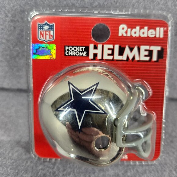Dallas Cowboys Riddell Pocket Chrome Mini Helmet, New in Pkg, Superbowl XXVII - Picture 4 of 6